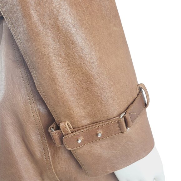 Gucci Brown Belted Leather Jacket - Picture 8 of 10